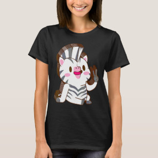 Sebramånglager Fred Avslappnad Söt Estetisk T Shirt