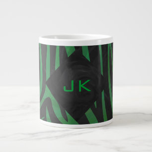 Sebramönster Svart och Grön Print Jumbo Mugg