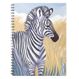 Sebran Akvarell Safari Djur Natur Anteckningsbok