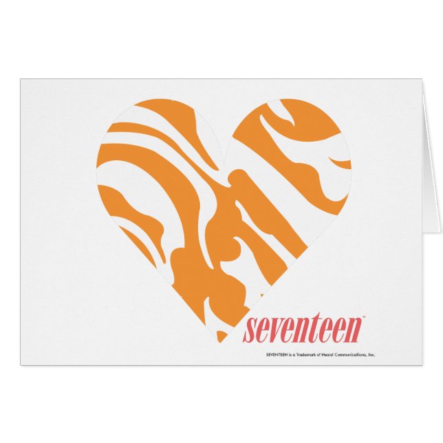 Sebraorange 2 hälsningskort (Framsidan Horizontal)