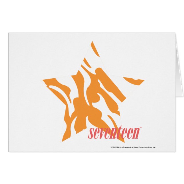 Sebraorange 3 hälsningskort (Framsidan Horizontal)