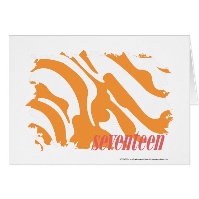 Sebraorange 4 hälsningskort (Framsidan Horizontal)