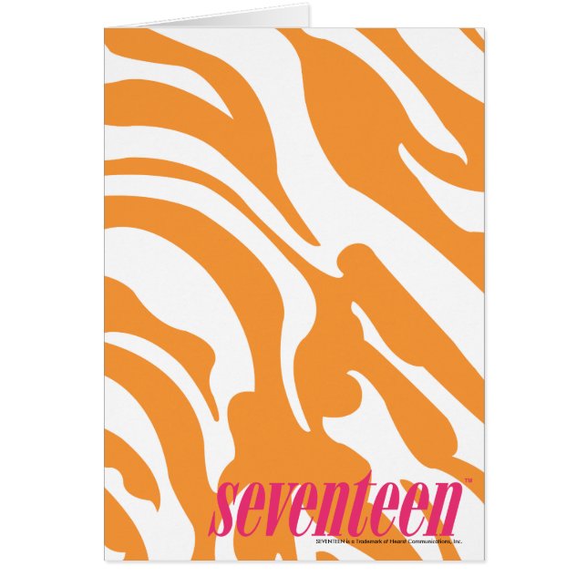 Sebraorange Hälsningskort (Framsidan)