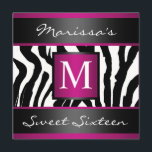Sebrasweet sixteenMonogram Inbjudningar<br><div class="desc">Sebrasweet sixteenMonogram</div>