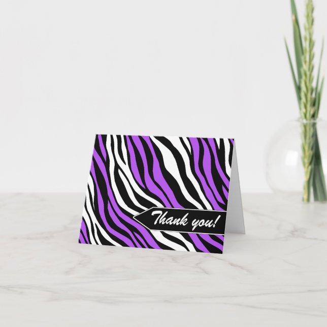 Sebrautskriftsmix Purple Tacksamhetskort Tack Kort (Framsida)