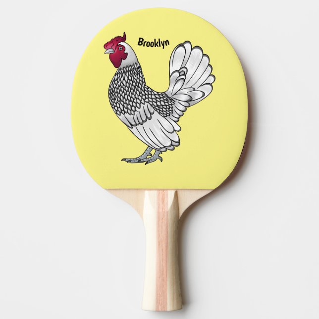 Sebright chicken cartoon illustration  pingisracket (Framsidan)