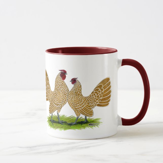 Sebrights Buff Laced Mugg (Höger)