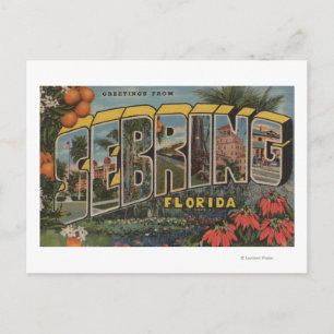 Sebring, Florida - Large Brev Scenes Vykort