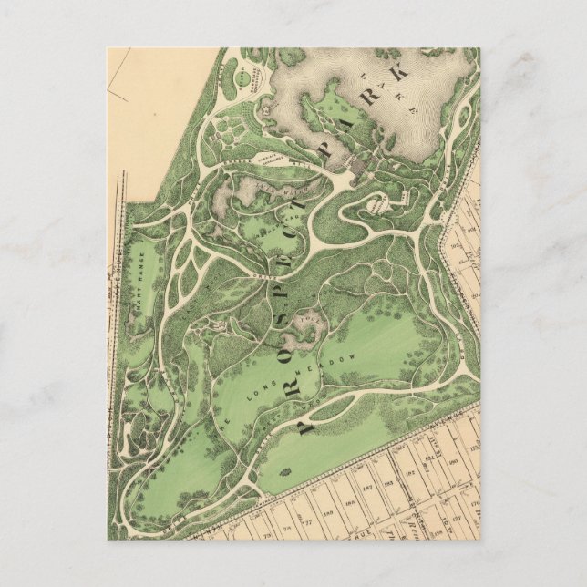 Sec 10 Brooklyn karta Vykort (Framsida)