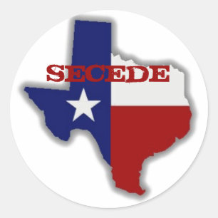 Secede Texas Runt Klistermärke