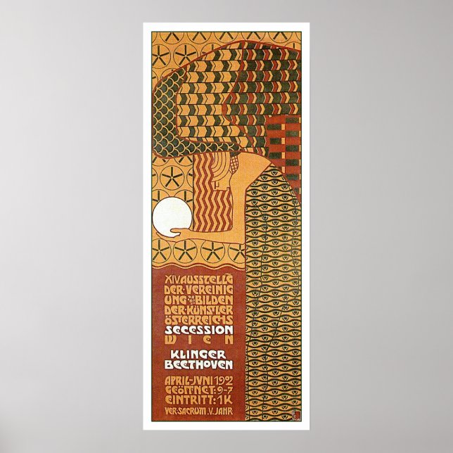 Secession Poster för 14:e Wienutställningen 1902 (Framsidan)