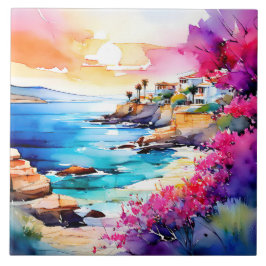 "Secluded Beach" Kakelplatta