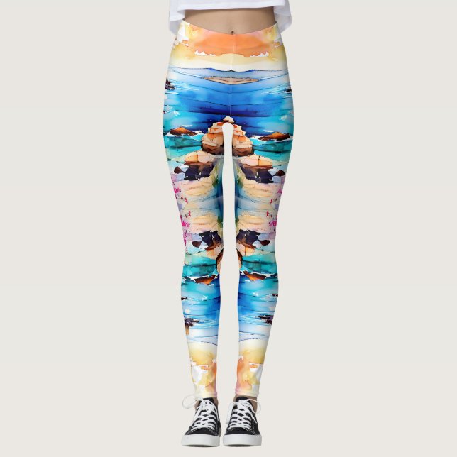 "Secluded Beach" Leggings (Framsida)