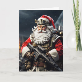 Second Amendment Santa Christmas Card Conservative Kort
