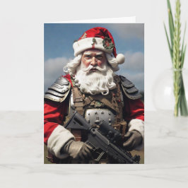 Second Amendment Santa Christmas Card Hunter  Kort