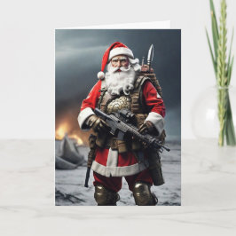 Second Amendment Santa Christmas Card Patriotic Kort