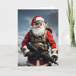 Second Amendment Tomte Julkort Patriotiskt Kort