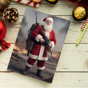 Second Amendment Tomte Rolig Jul Helgkort