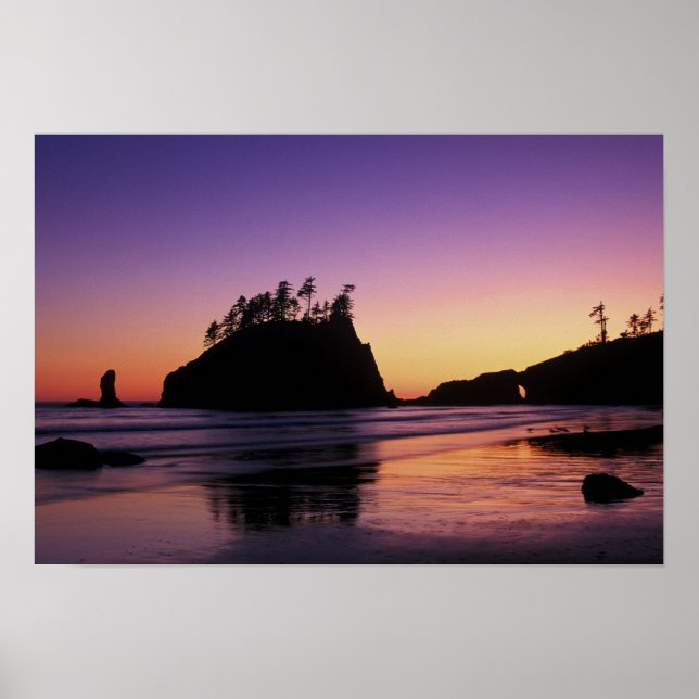 Second Beach at Twilight, Olympic NP, WA, USA Poster (Framsidan)