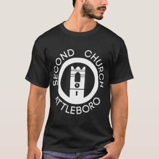 Second Church Attleboro på vit retro T Shirt
