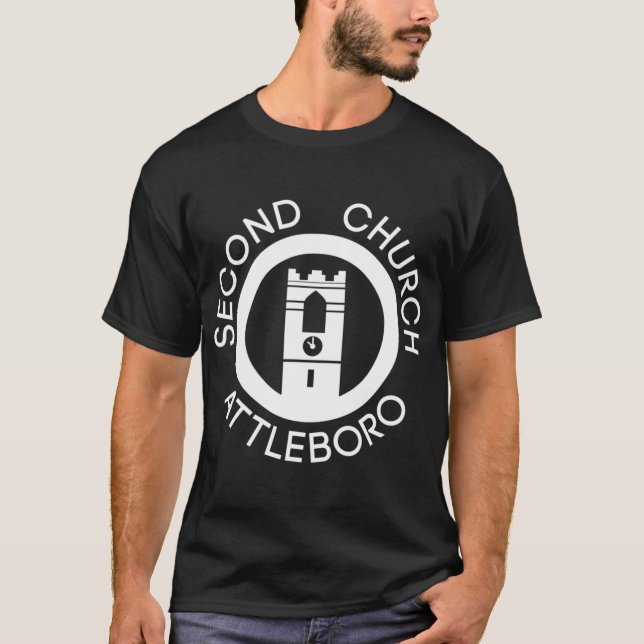 Second Church Attleboro på vit retro T Shirt (Framsida)
