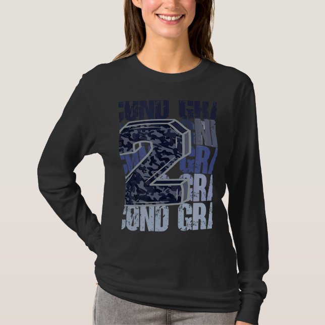 Second Grade 2nd Grader Cheetah Leopard Teacher St T Shirt (Framsida)