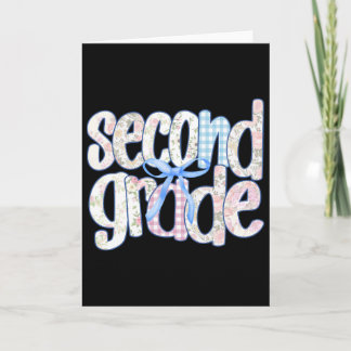 Second Grade Coquette Bow Teachers Kids First Day  Kort