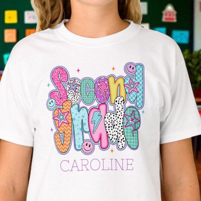 Second Grade First Day of School Coquette Custom T Shirt (Skapare uppladdad)