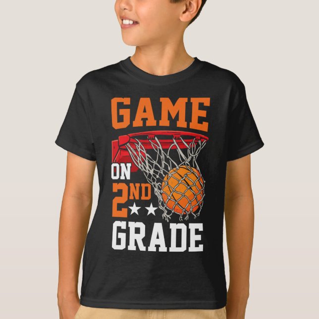Second Grade Game On Sketll Ck To School 2nd Grade T Shirt (Framsida)
