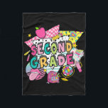 Second Grade Girls Back To School Pastel Cute Retr Fleecefilt<br><div class="desc">Second Grade Girls Back To School Pastel Cute Retro Preppy</div>