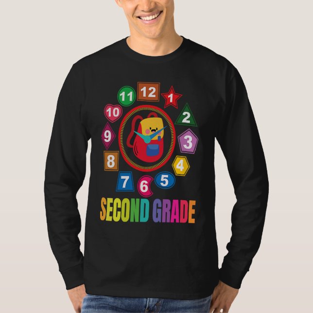 Second Grade Girls Boys Teacher Team 2nd Grade Squ T Shirt (Framsida)