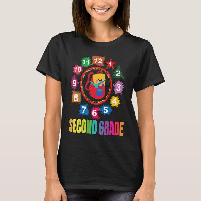 Second Grade Girls Boys Teacher Team 2nd Grade Squ T Shirt (Framsida)