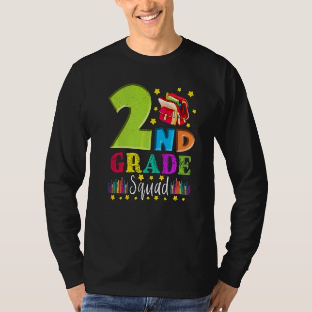 Second Grade-klick Back To School 2:a klassare Lär T Shirt (Framsida)