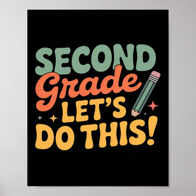 Second Grade Let's Do This Back To School Boy Girl Poster (Framsidan)