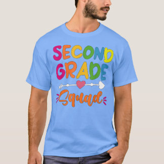 Second Grade Squad 2nd Grade Teacher Student Back T Shirt