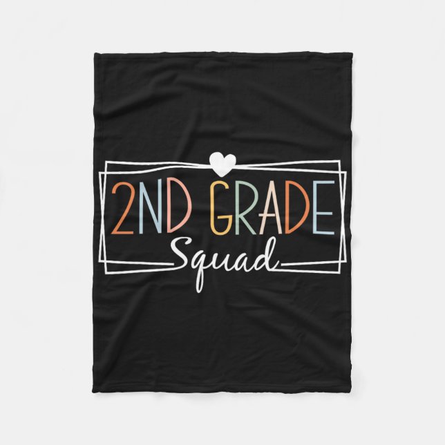 Second Grade Squad Lärare Barn 2:a klass Ck Till S Fleecefilt (Framsidan)