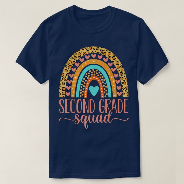 Second Grade Squad Team 2nd Grade Teacher Back To  T Shirt (Design framsida)