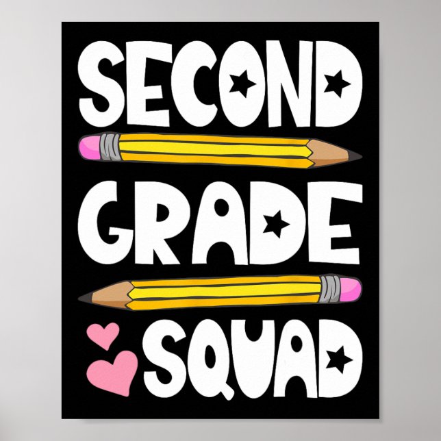 Second Grade Squad Team Ck Till Skolan Lärare Elev Poster (Framsidan)