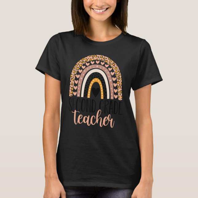 Second Grade Teacher 2nd Grade Teacher Back To Sch T Shirt (Framsida)