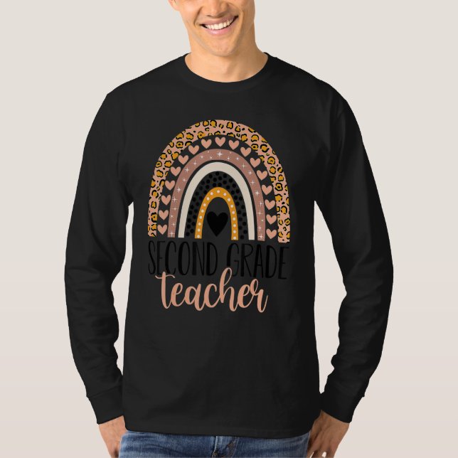 Second Grade Teacher 2nd Grade Teacher Back To Sch T Shirt (Framsida)
