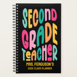 Second Grade Teacher Colorful Text