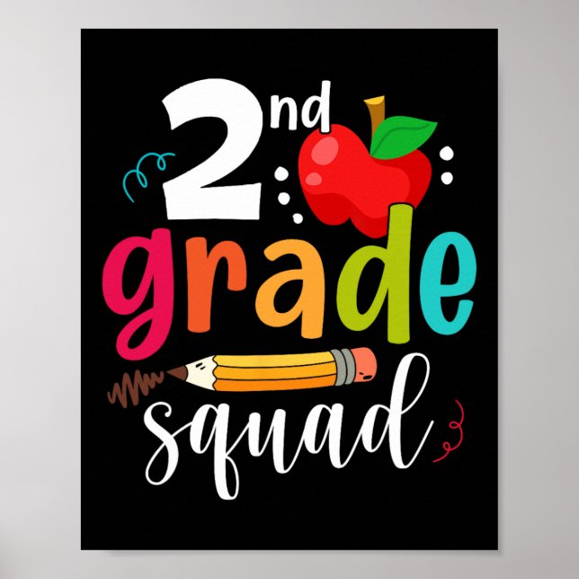 Second Grade-trupp Kul Ck Till Skolan 2:a klassare Poster (Framsidan)