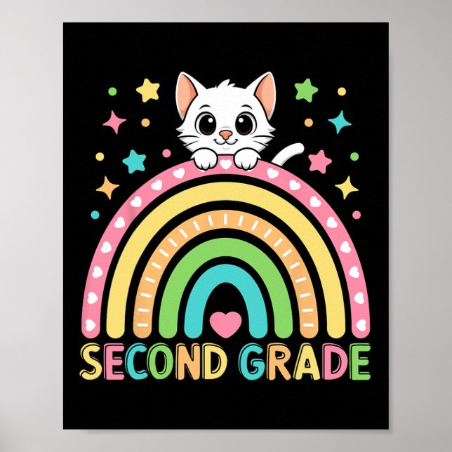 Second Grade Vibes First Day Of 2nd Grade Crew Gir Poster (Framsidan)