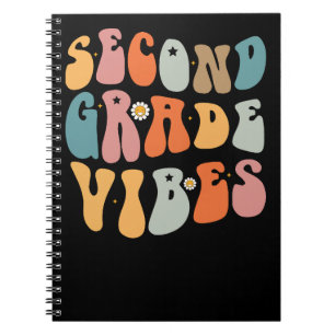 Second Grade Vibes Tillbaka till skolan Groovy Sch Anteckningsbok