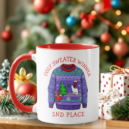 Second Place Ugly Sweater Winner Christmas Mugg