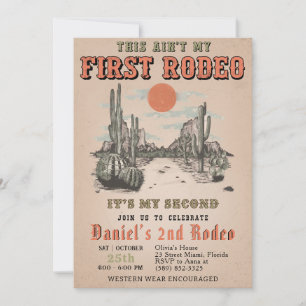Second Rodeo Western Cowboy Det är inte min första Inbjudningar