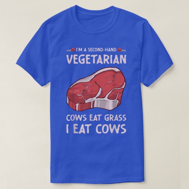 Secondhand Vegetarian Funny BBQ Grilling  1272 T Shirt (Design framsida)