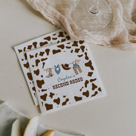 SecondRodeo Western Cowboy 2:a födelsedagen Pappersservett