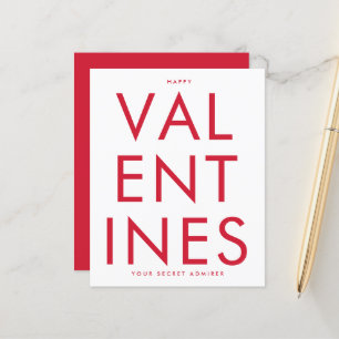 Secret Admirer RED WHITE ROLIGT HEART anpassningsb