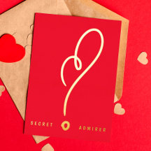 Secret Admirer RED WHITE ROLIGT LYCKLIG GULD
